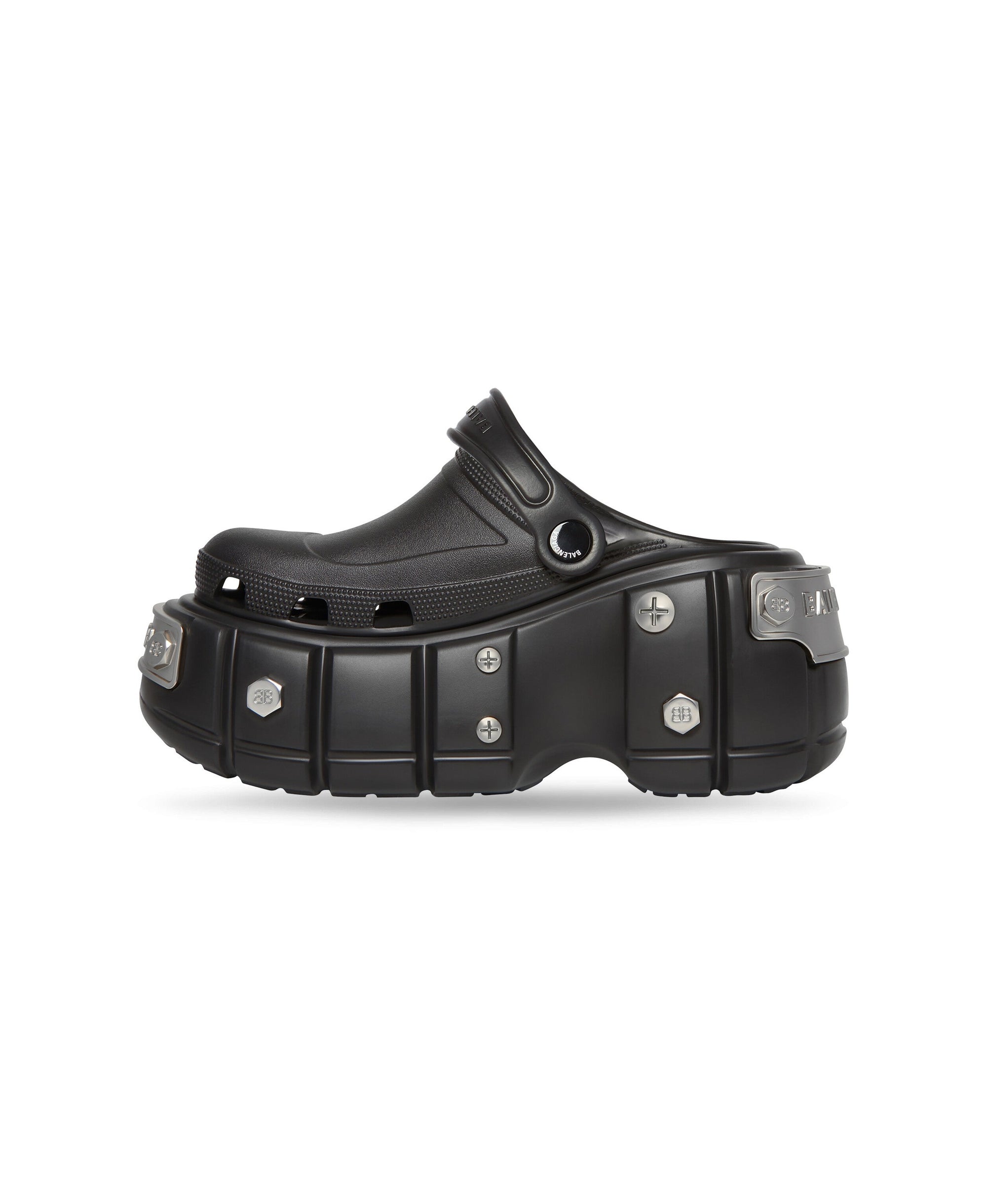 HardCrocs™ Mules - Black & Silver
