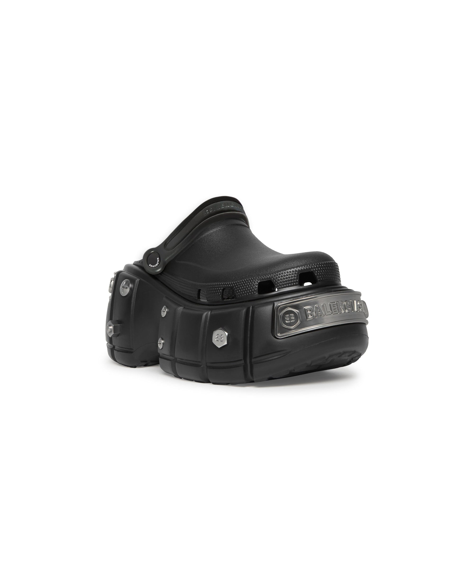 HardCrocs™ Mules - Black & Silver