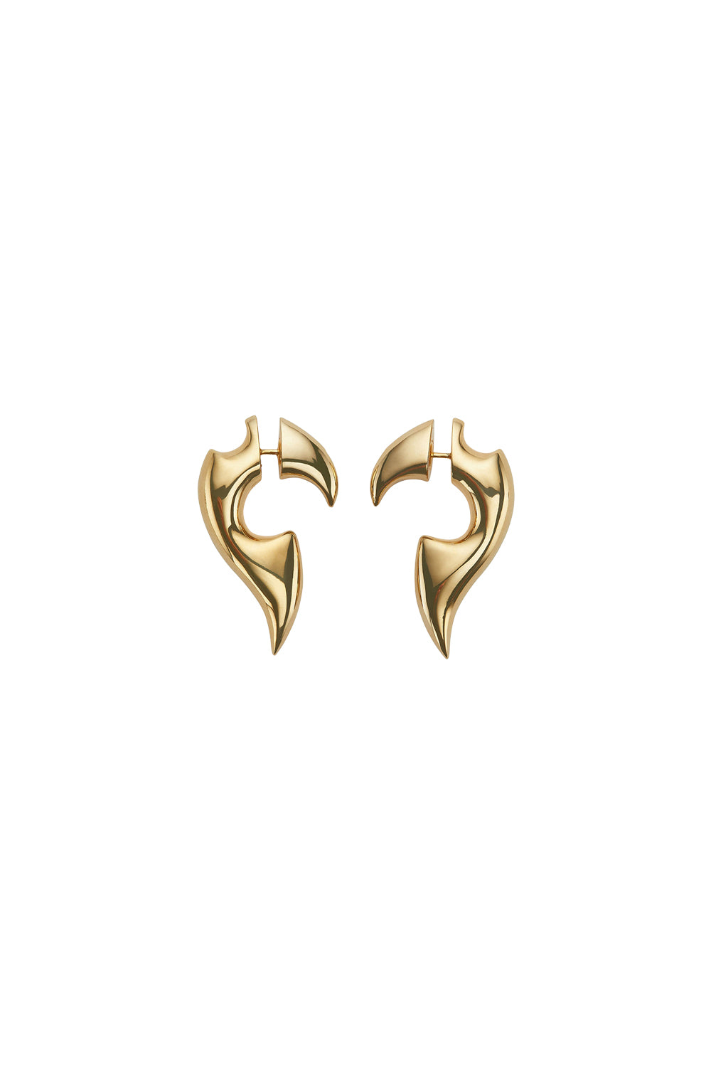 Sharp yellow gold Earrings - Yellow Gold
