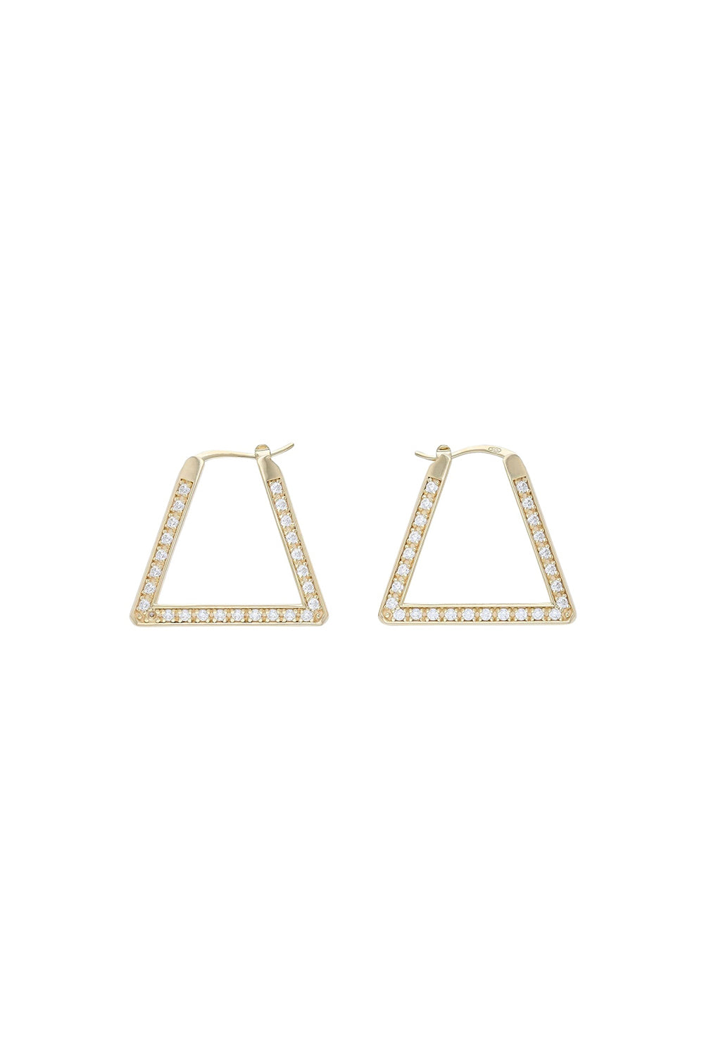 Earrings Cz/Gold F Stg white Earrings - White