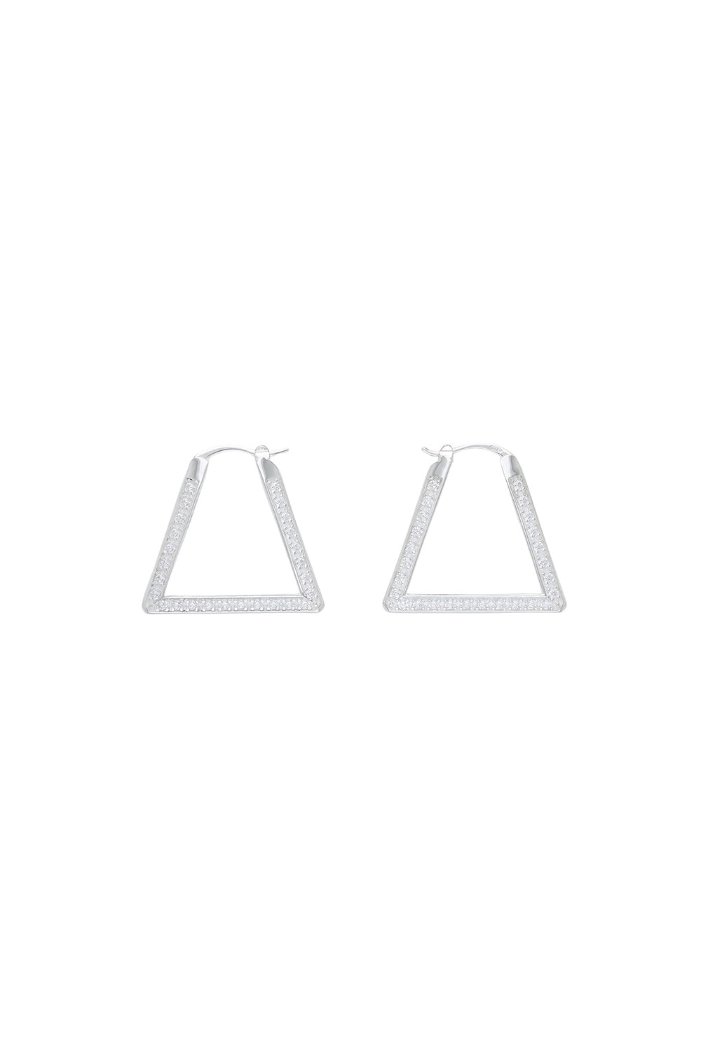 Earrings Cz/Stg Silver White white Earrings - White