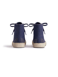 Paris High Top navy & white Sneakers - Navy & White