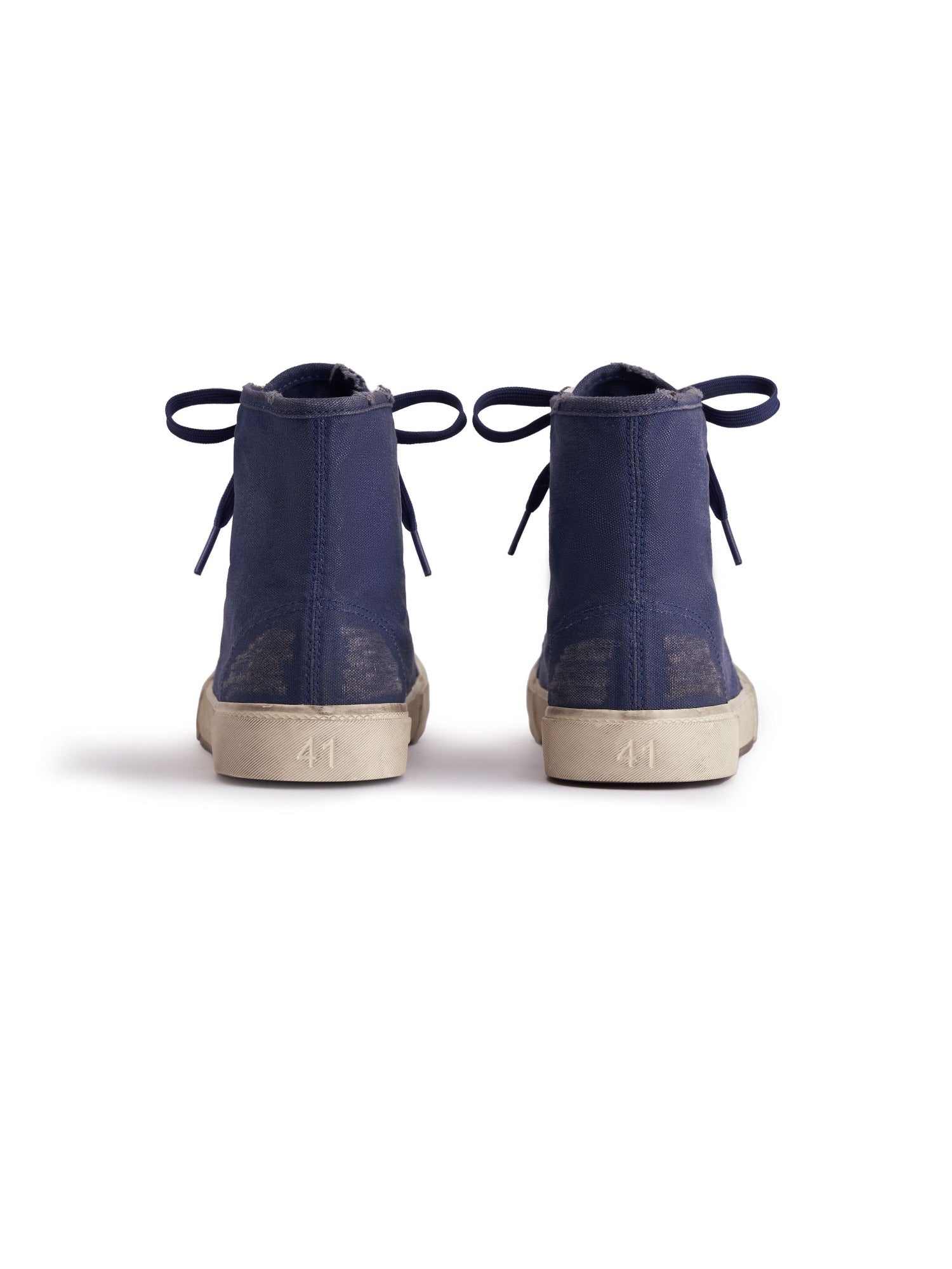 Paris High Top navy & white Sneakers - Navy & White