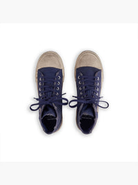 Paris High Top navy & white Sneakers - Navy & White