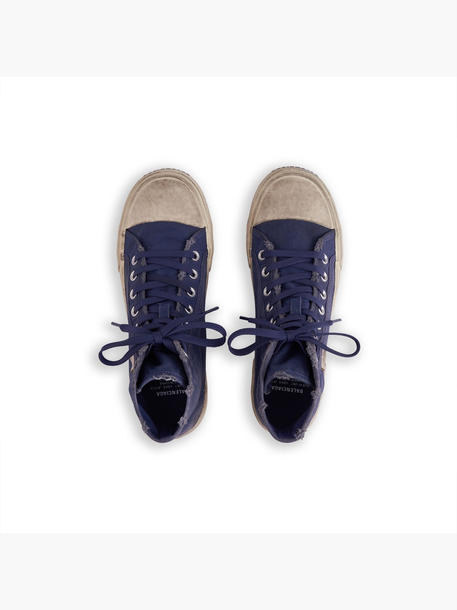 Paris High Top navy & white Sneakers - Navy & White