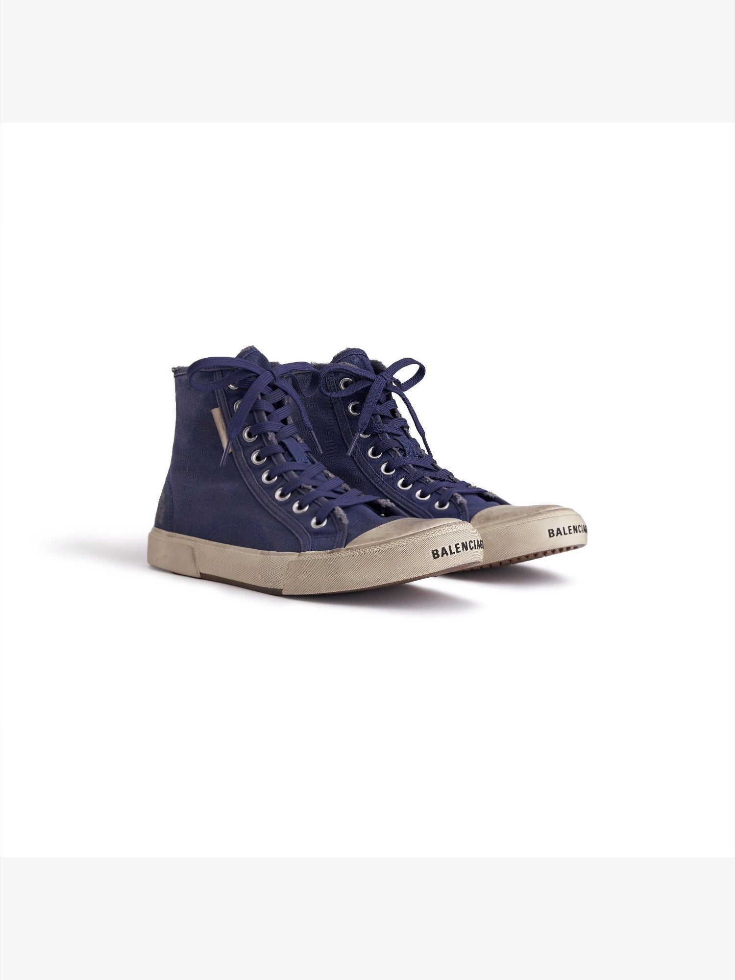 Paris High Top navy & white Sneakers - Navy & White