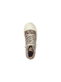 Paris High Top BB Monogram dark mink grey & brown Sneakers - Dark Mink Grey & Brown