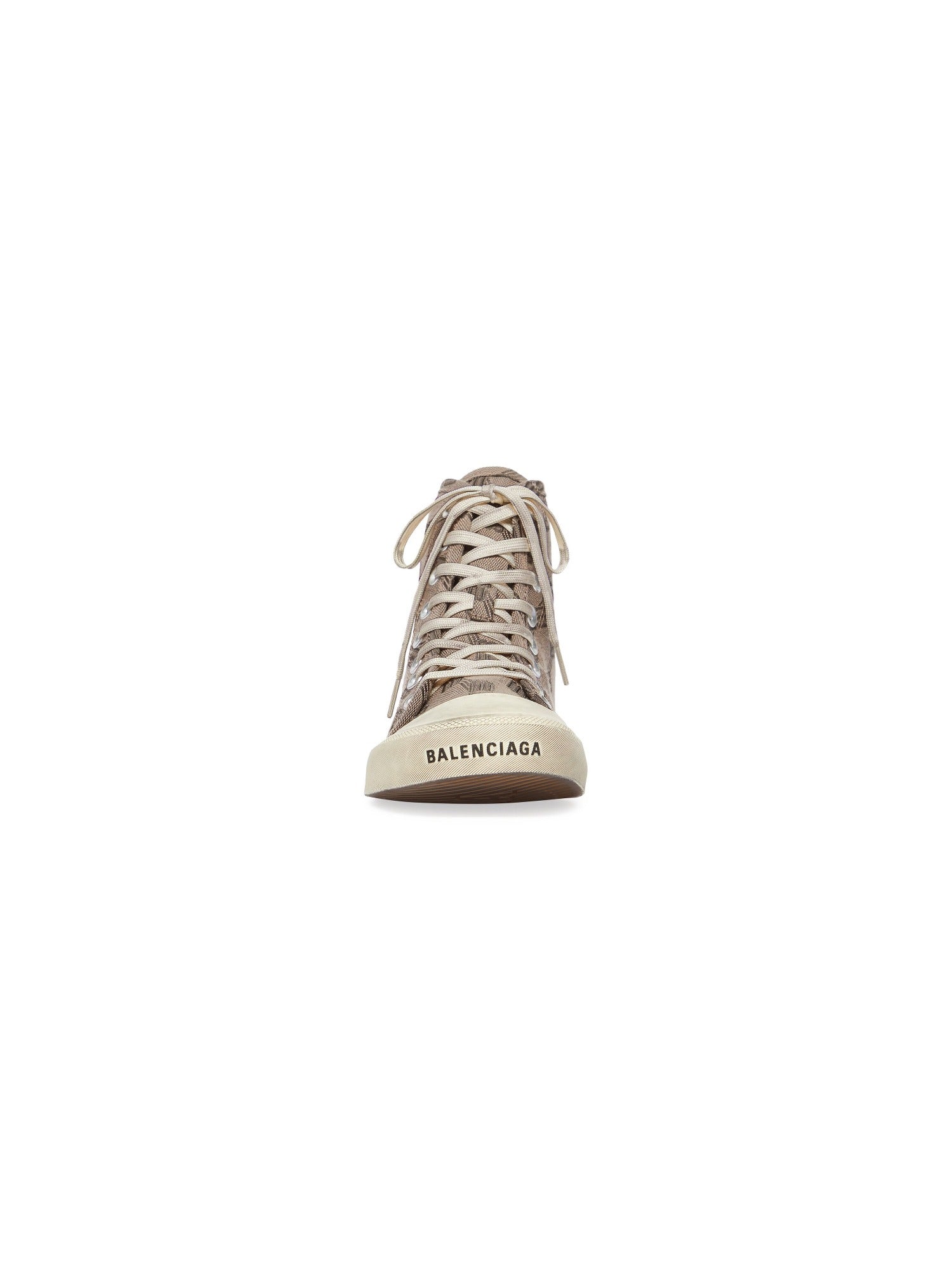 Paris High Top BB Monogram dark mink grey & brown Sneakers - Dark Mink Grey & Brown
