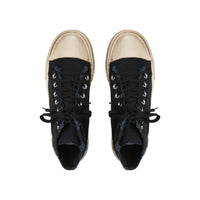 Paris High Top Graffiti Sneakers - Black & White