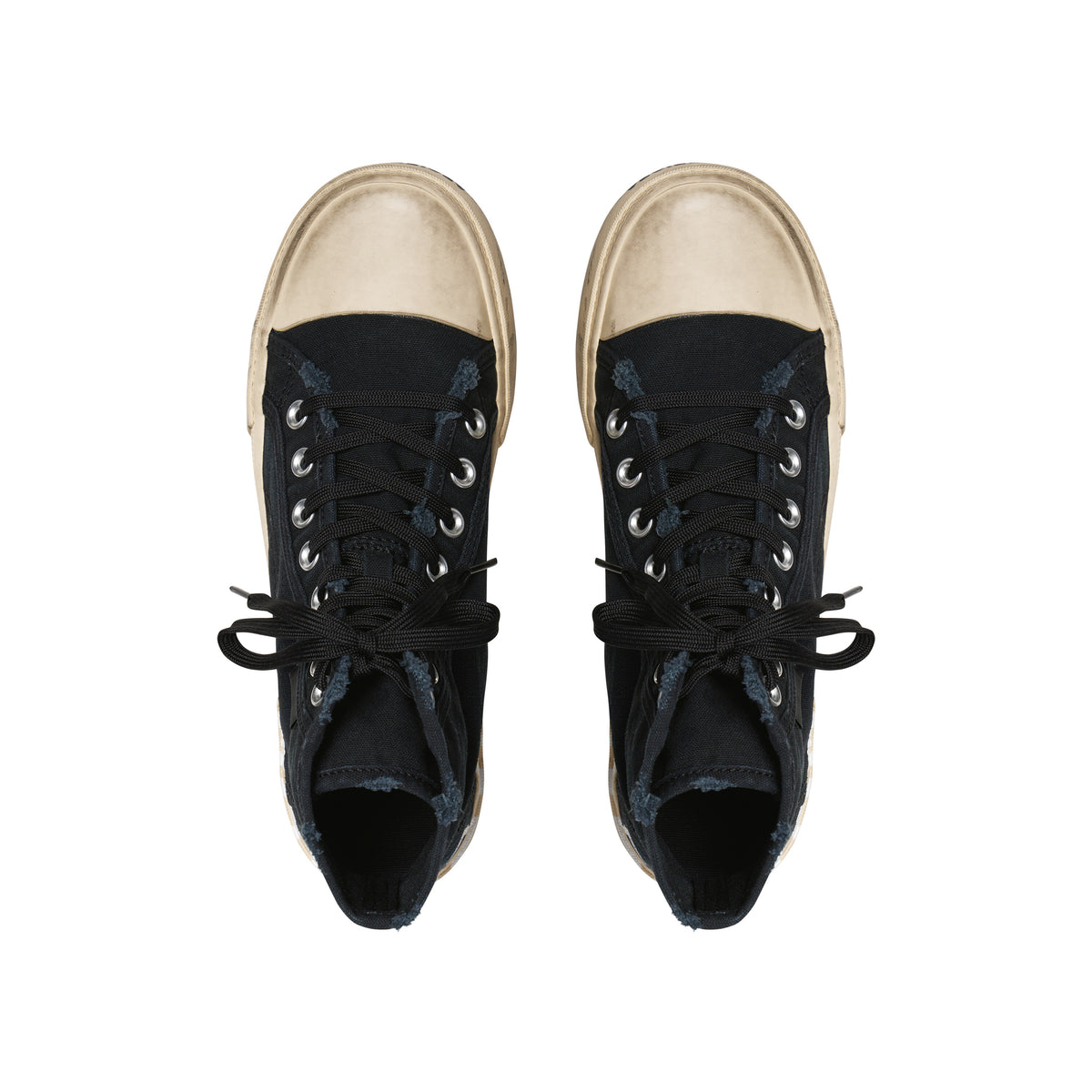 Paris High Top Graffiti Sneakers - Black & White