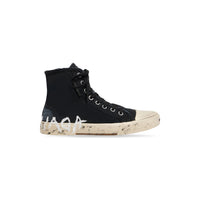 Paris High Top Graffiti Sneakers - Black & White