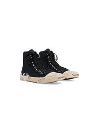 Paris High Top Graffiti black Sneakers - Black