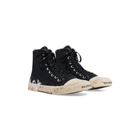 Paris High Top Graffiti Sneakers - Black & White