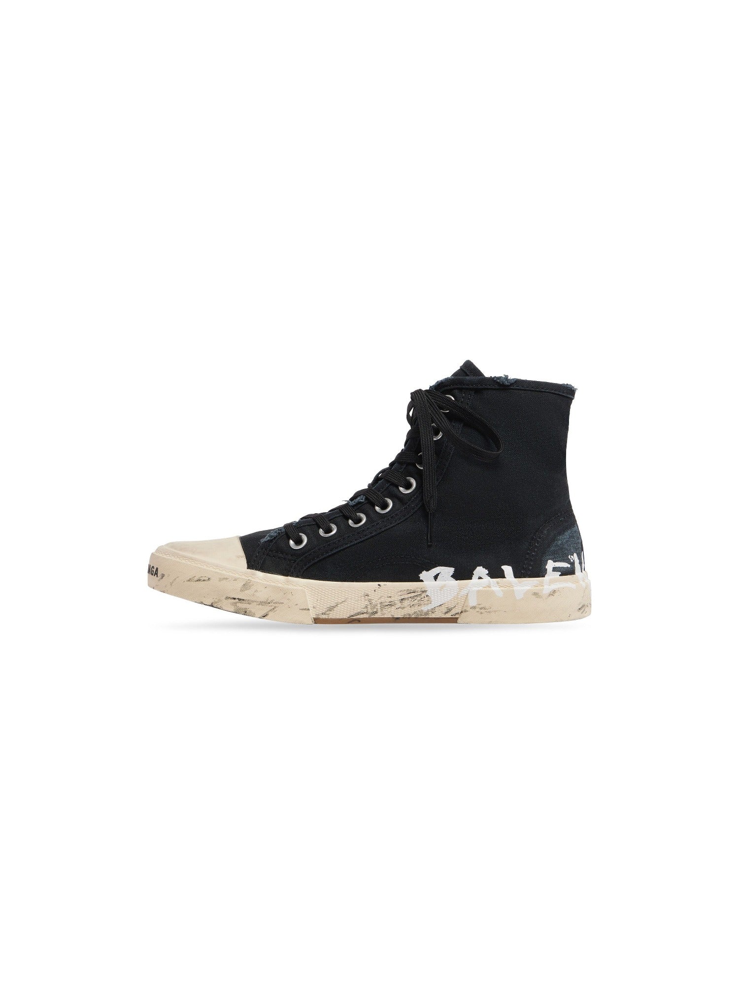 Paris High Top Graffiti black Sneakers - Black