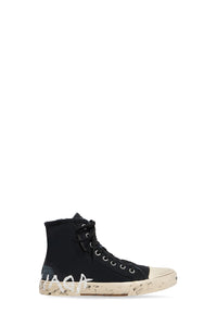 Paris High Top Graffiti black Sneakers - Black