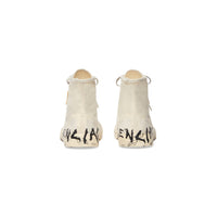 Paris High Top Graffiti Sneakers - White & Black