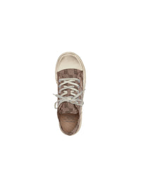 Paris Low Top BB Monogram dark mink grey & brown Sneakers - Dark Mink Grey & Brown