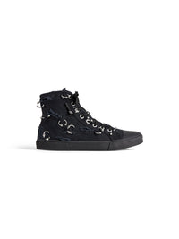 Paris High Top with piercings black Sneakers - Black
