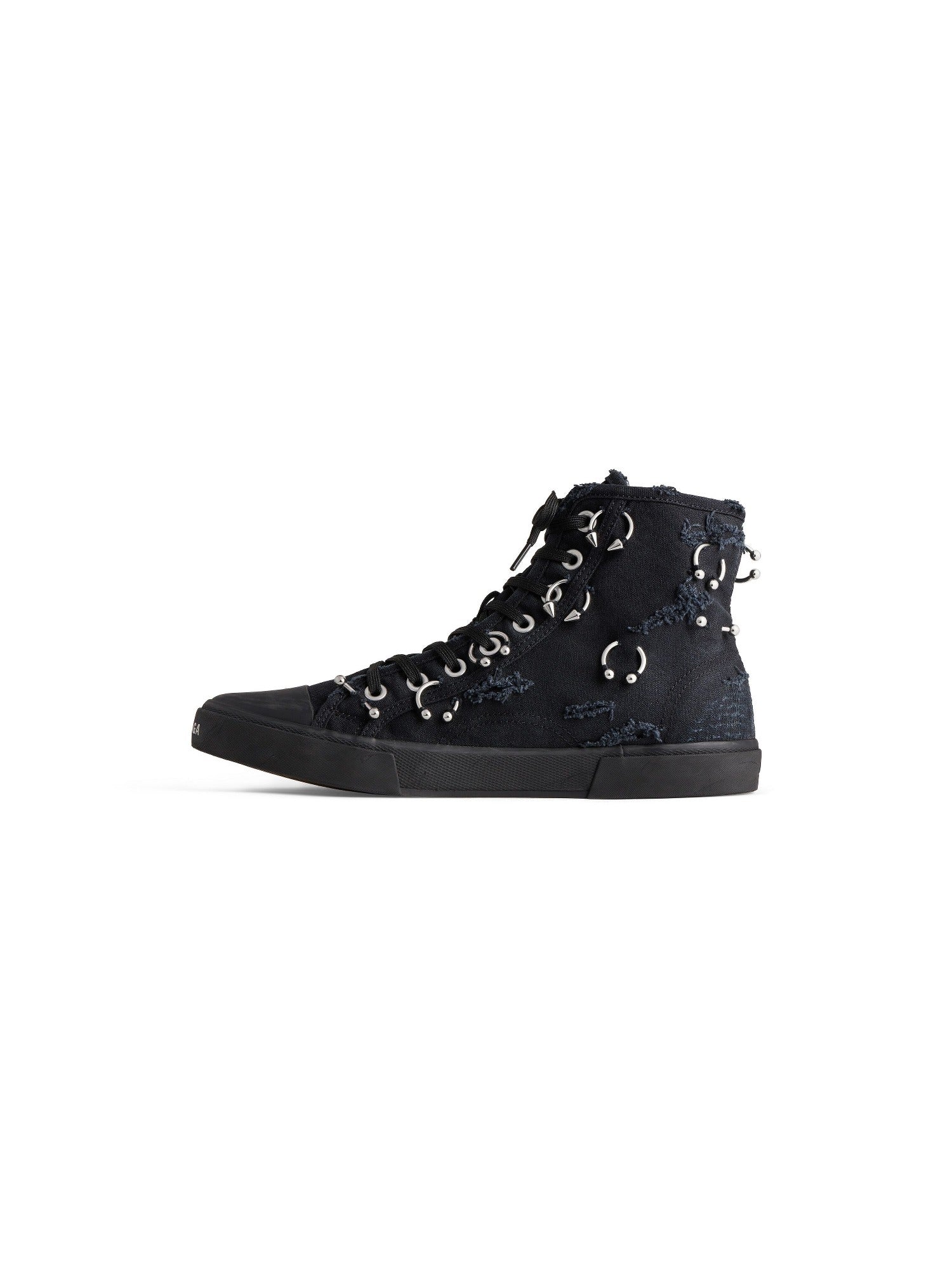Paris High Top with piercings black Sneakers - Black