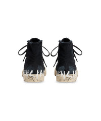 Paris High Top Graffiti Sneakers - Black & White