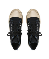 Paris High Top Graffiti Sneakers - Black & White