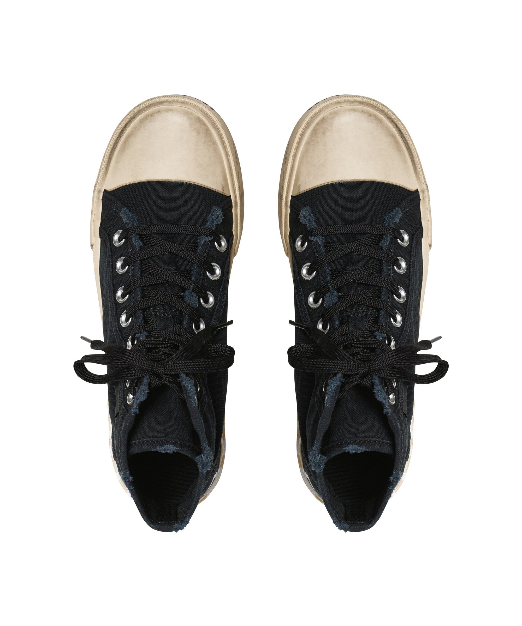Paris High Top Graffiti Sneakers - Black & White