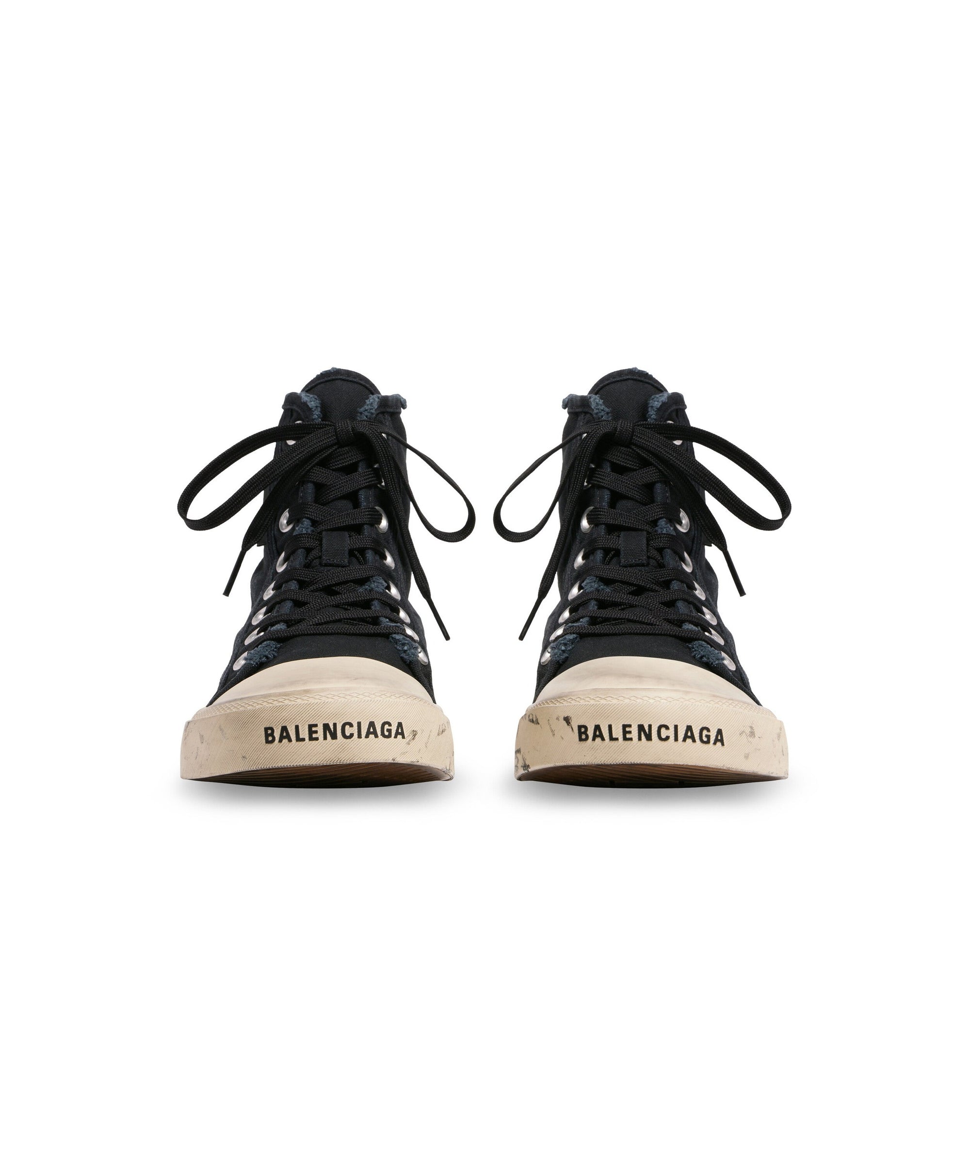 Paris High Top Graffiti Sneakers - Black & White