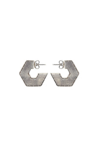 Earrings Brushed Stg Silver Silver silver Earrings - Silver