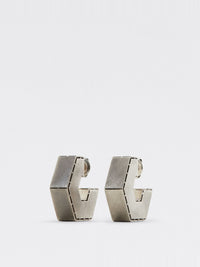 Earrings Brushed Stg Silver Silver silver Earrings - Silver