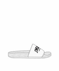 Pool Slide Sandals - Black & White Miami