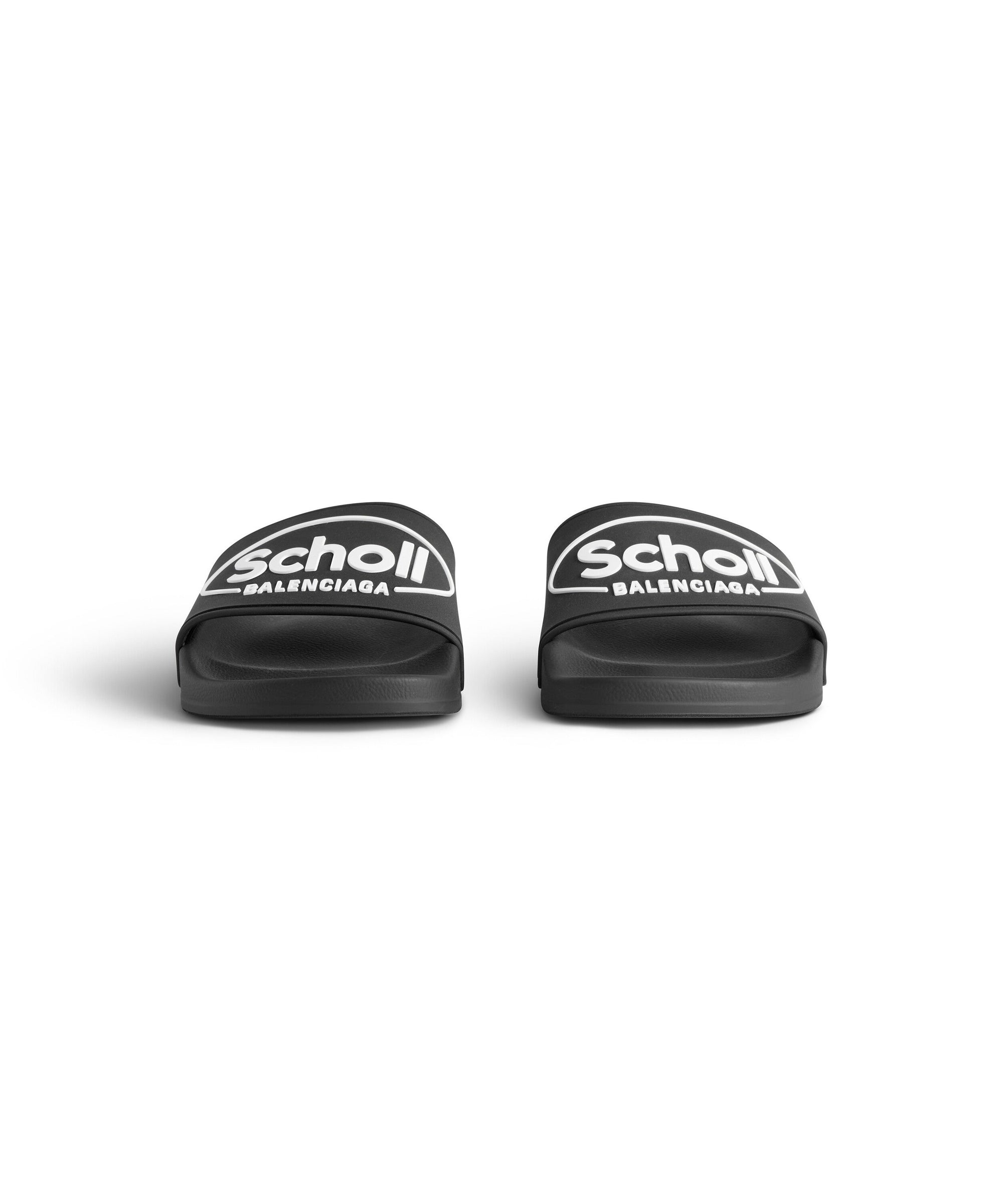Balenciaga x Scholl Pool Slide Sandals - Black & White