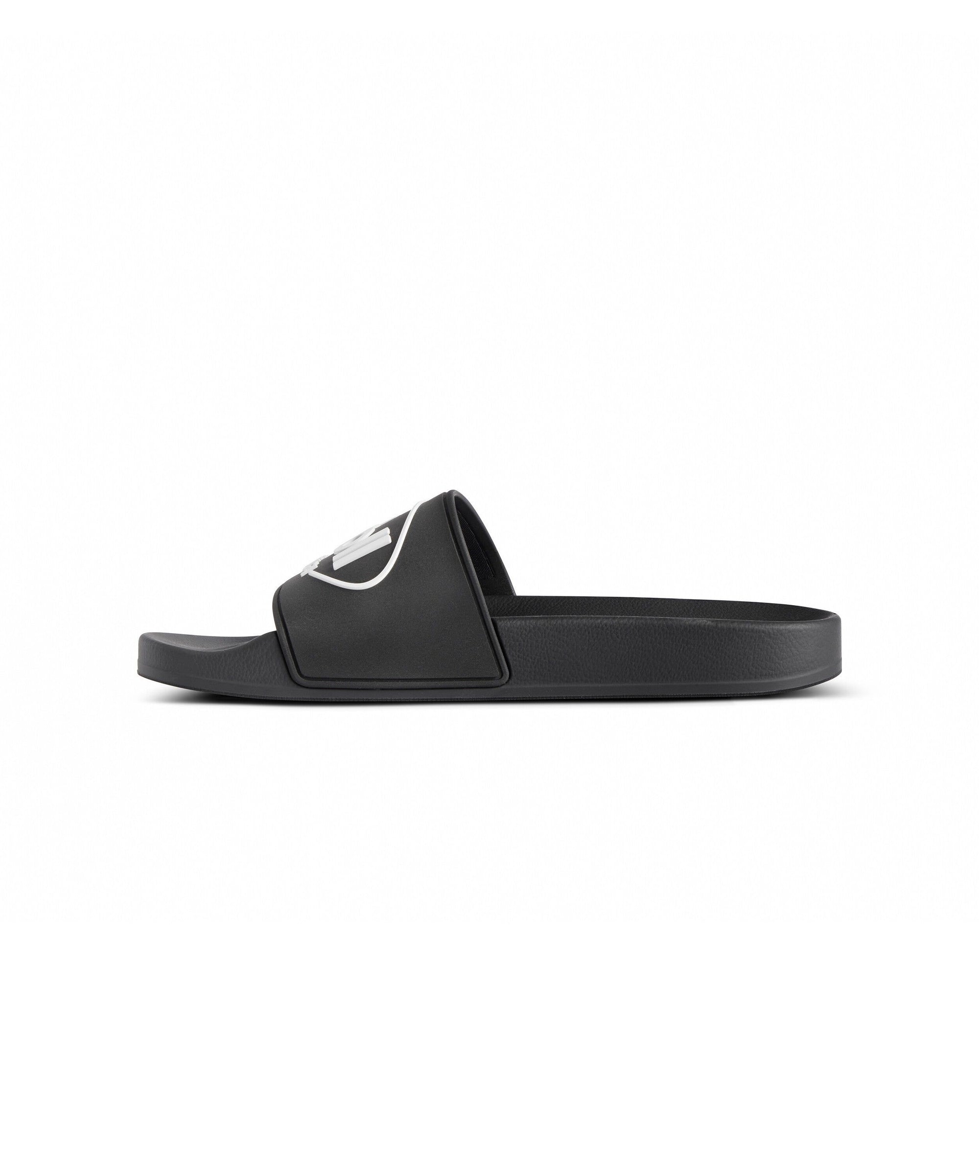 Balenciaga x Scholl Pool Slide Sandals - Black & White