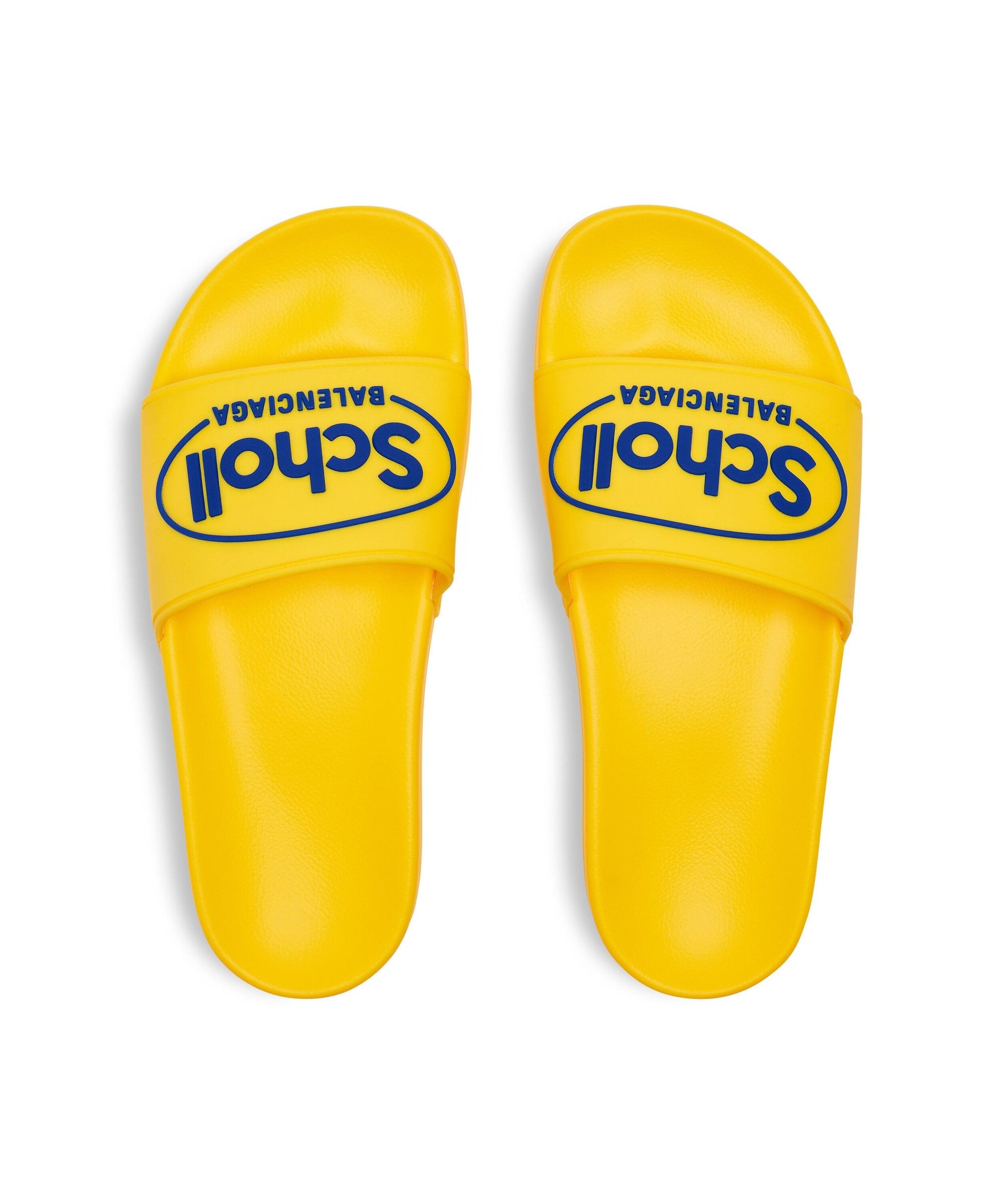 Balenciaga x Scholl Pool Slide Sandals - Yellow & Blue