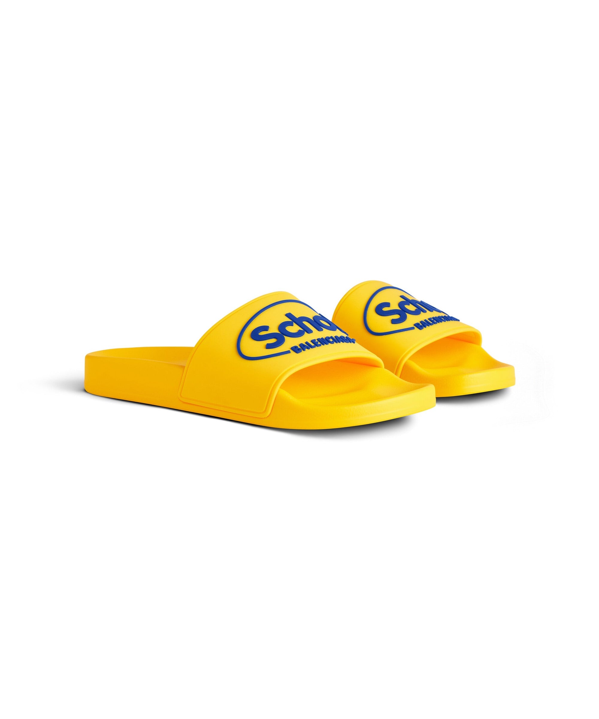 Balenciaga x Scholl Pool Slide Sandals - Yellow & Blue