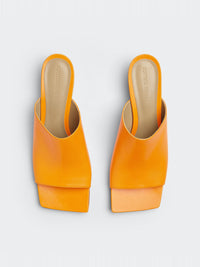Stretch tangerine 40mm Mules - Tangerine