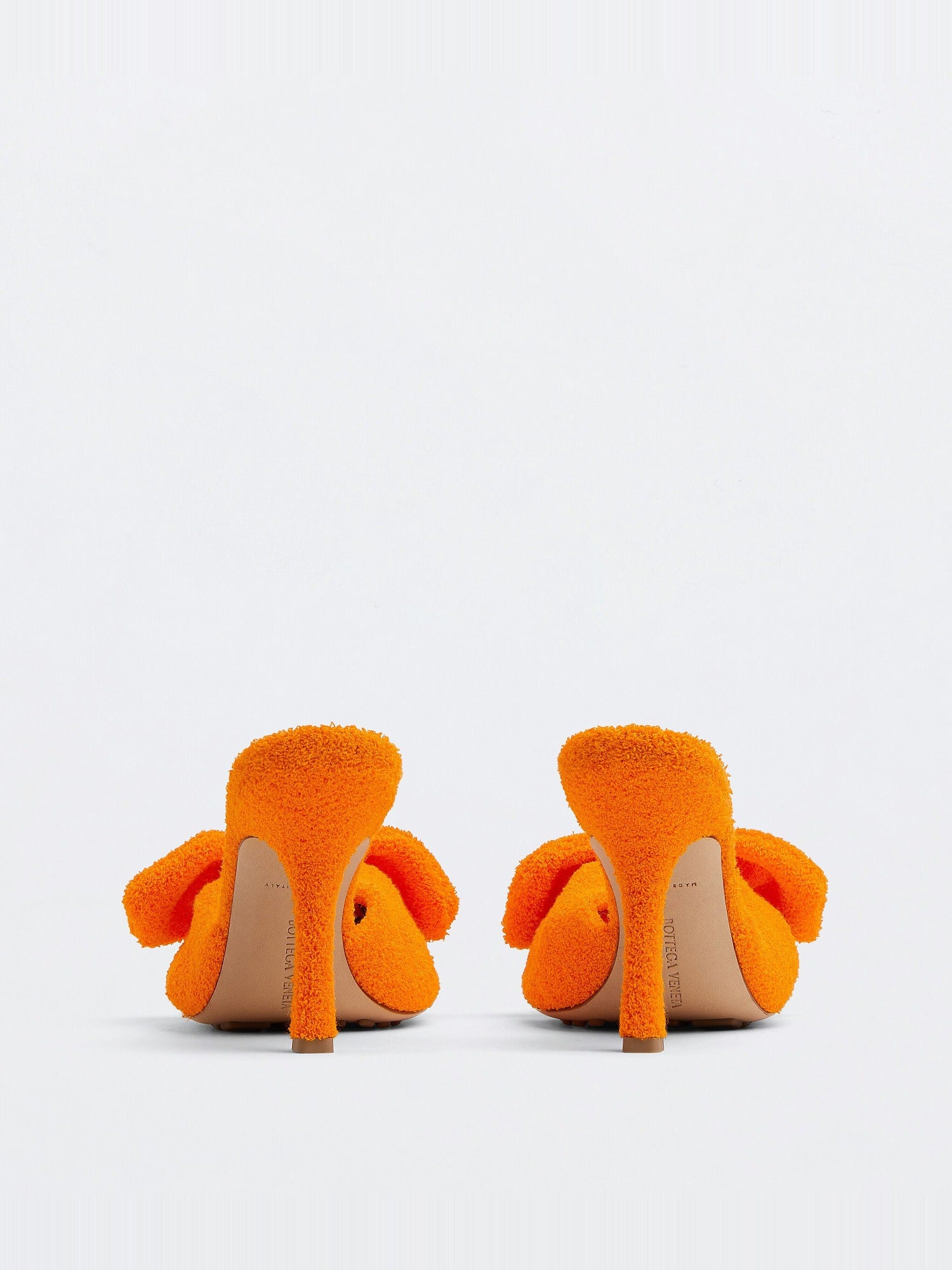 Stretch tangerine 90mm Mules - Tangerine
