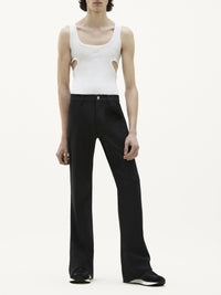 Slash cotton Top - White