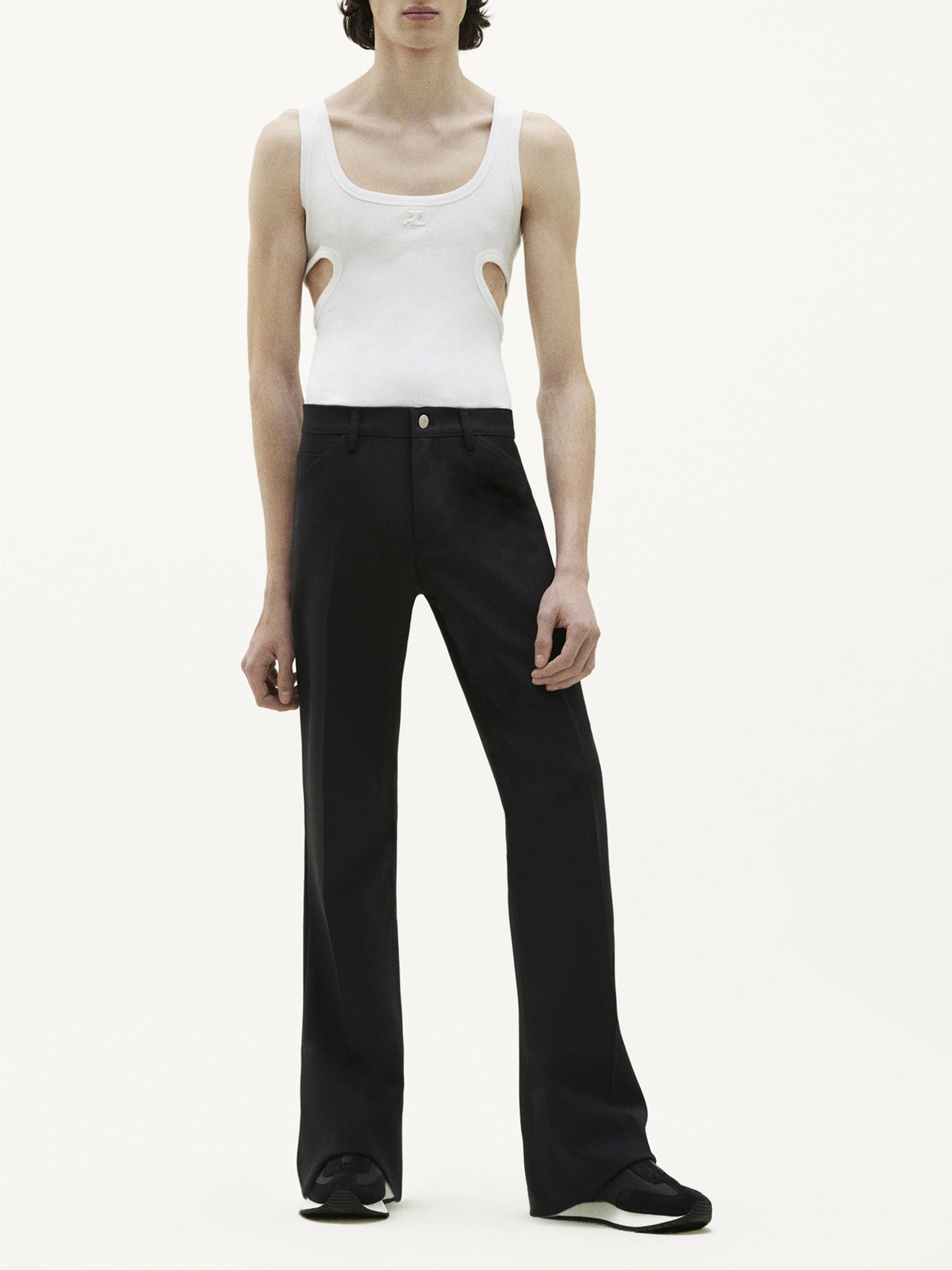 Slash cotton Top - White