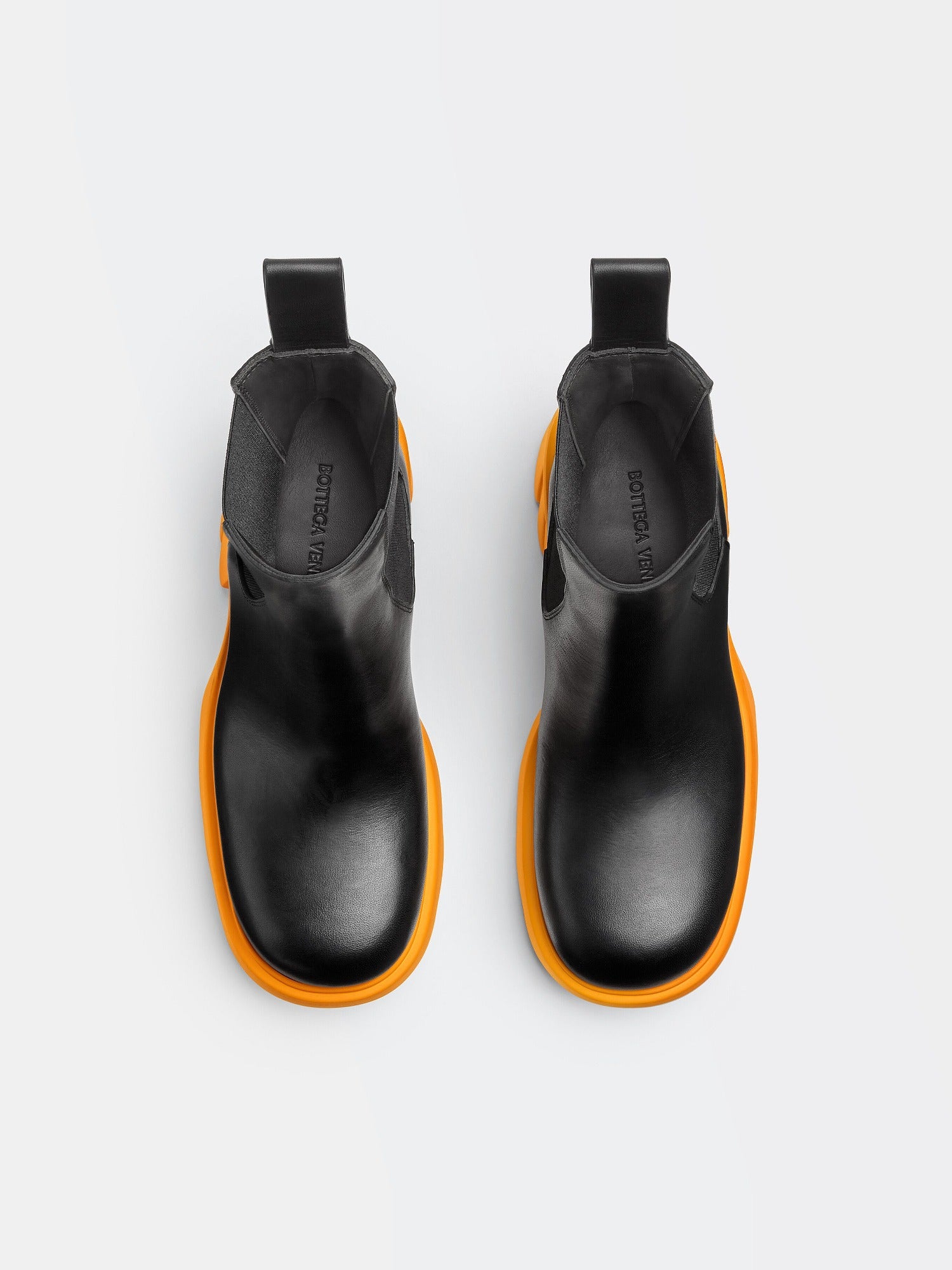 Flash black & tangerine 95mm Chelsea Boots - Black & Tangerine