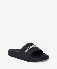 Kids Pool Slide Sandals - Black & White