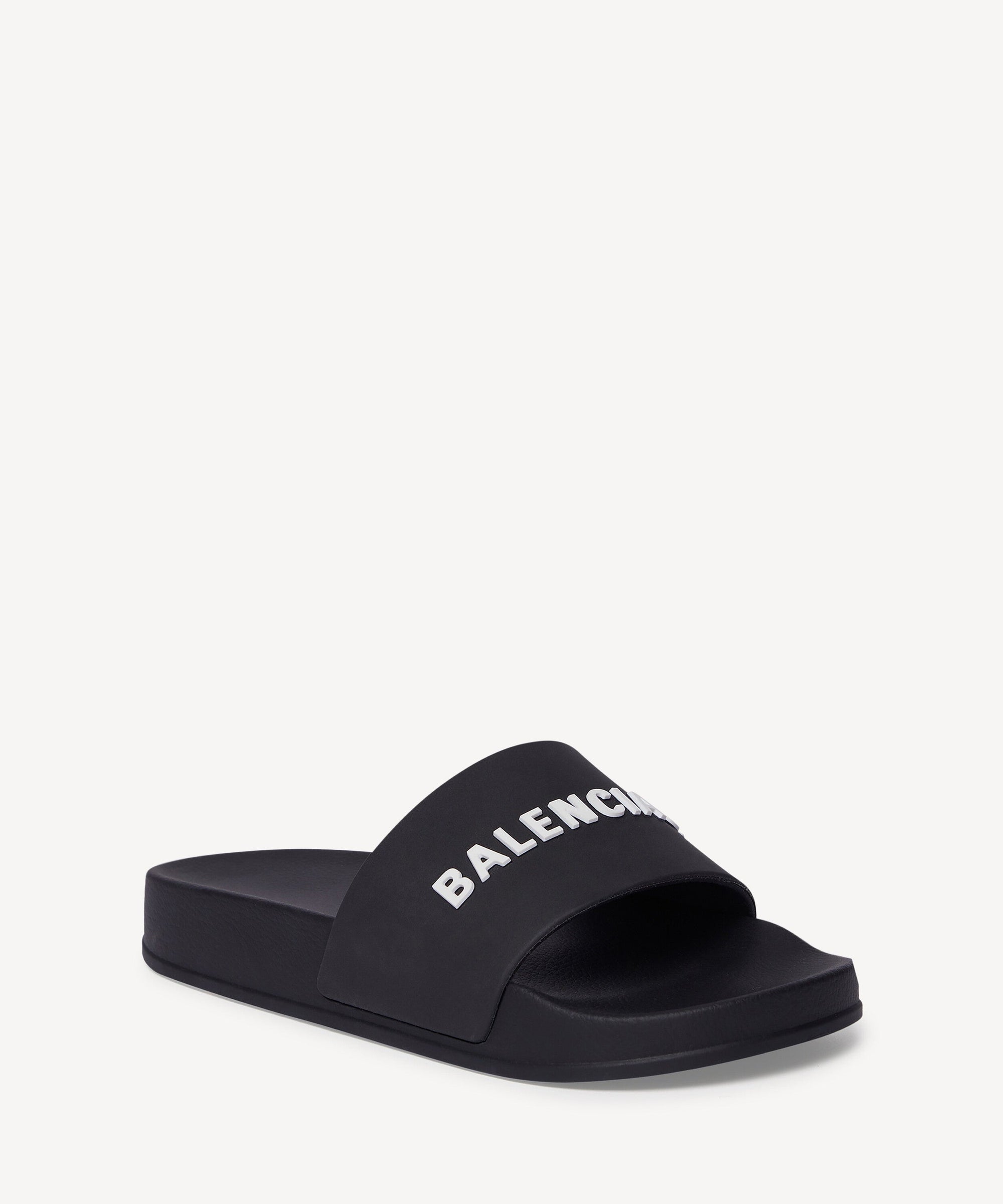 Kids Pool Slide Sandals - Black & White