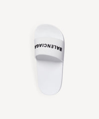 Kids Pool Slide Sandals - White Black