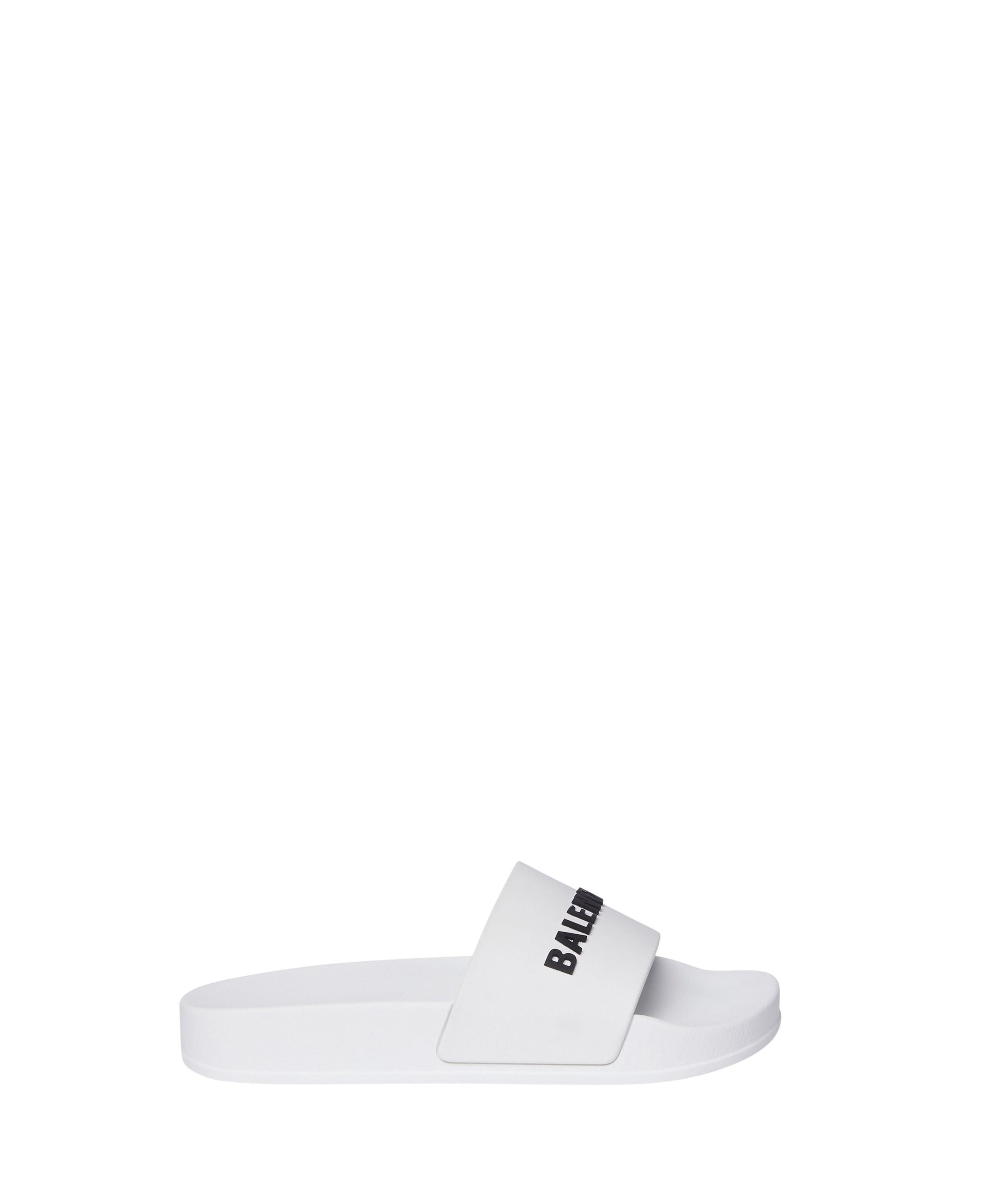 Kids Pool Slide Sandals - White Black