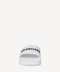 Kids Pool Slide Sandals - White Black