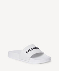 Kids Pool Slide Sandals - White Black