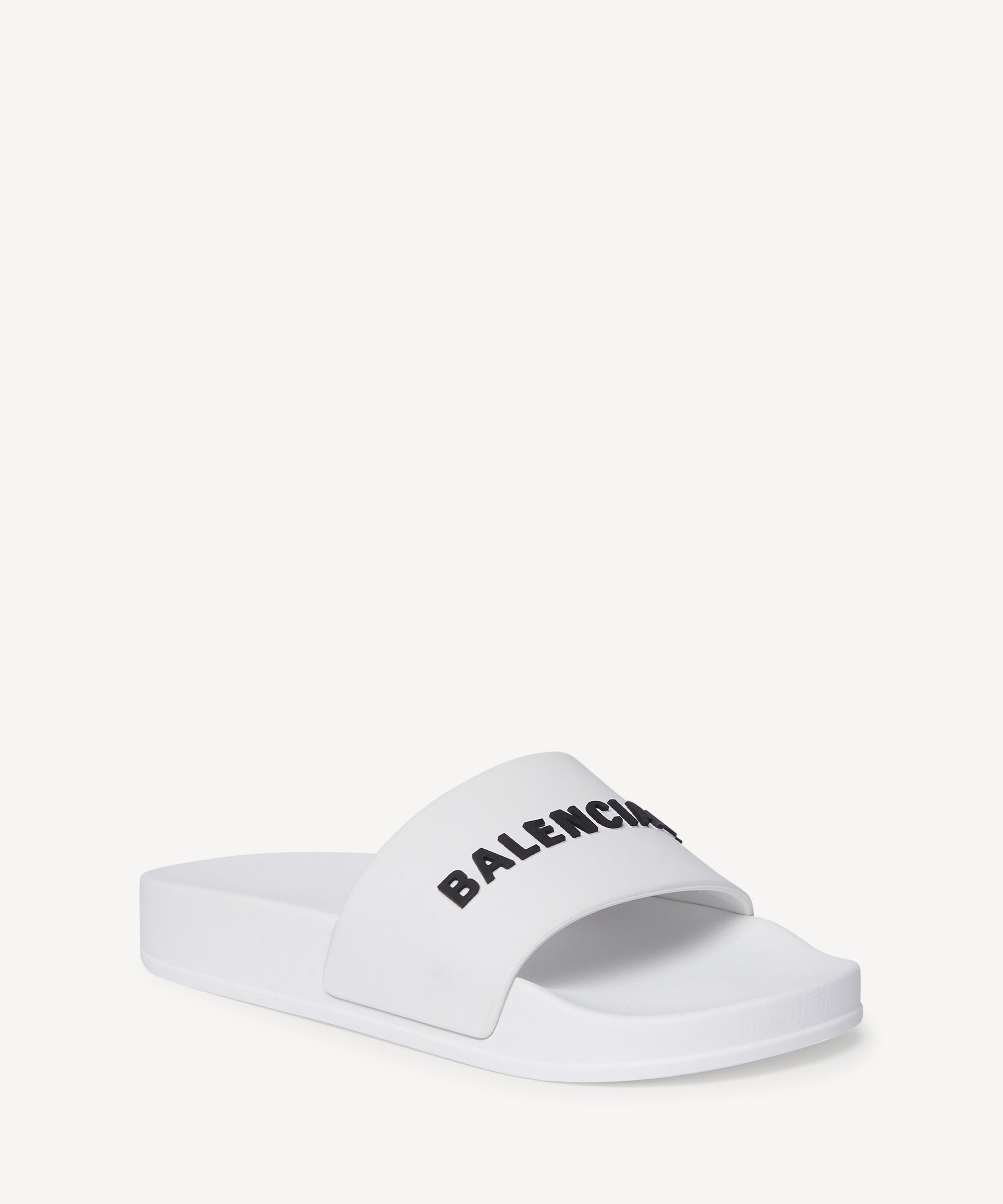 Kids Pool Slide Sandals - White Black