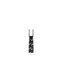 BB Monogram Coated Canvas And Allover Logo black Large Shopping Bag - Black & Vrv