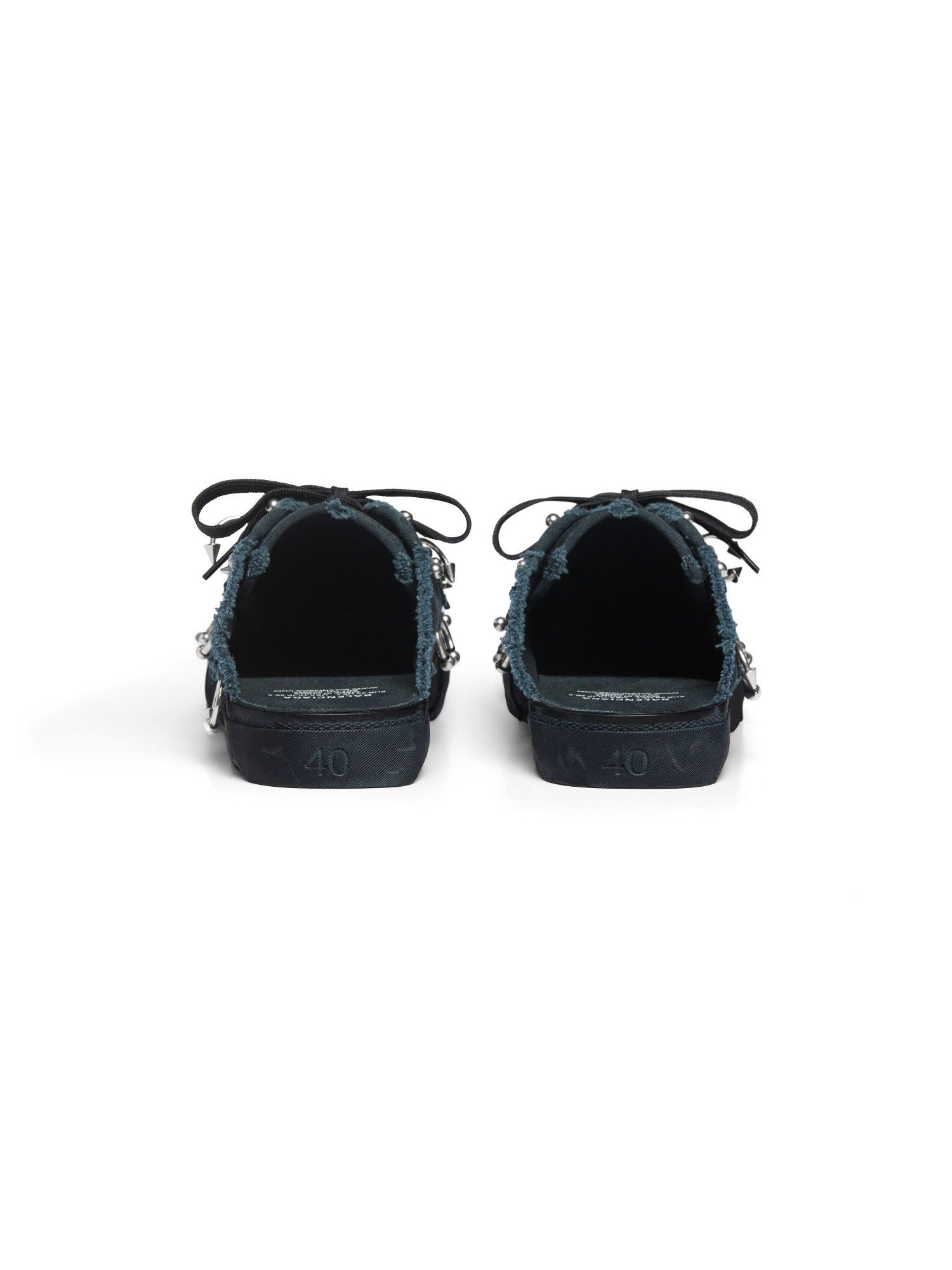 Paris with piercings black Mules - Black