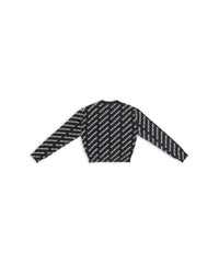 Mini Allover Logo Sweater - Black & White