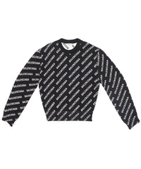 Mini Allover Logo Sweater - Black & White